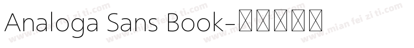 Analoga Sans Book字体转换